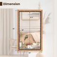 thumbnail image 3 of Costway 22" x 36" Rectangular Wall Mount Hanging Mirror Wood Framed Farmhouse Decor, 3 of 10