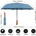 thumbnail image 5 of JIGUOOR 10 Ribs Folding Umbrella Windproof Compact Travel,Auto Open/Close Large Rain Umbrellas w/Teflon Coating, Ergonomic Handle Free Leather Case for Mens Women, 5 of 7