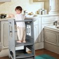 thumbnail image 6 of Ecomex Fionafurn Adjustable Kitchen Step Stool for Kinds with Safety Rail, Gray, 6 of 10