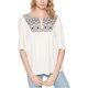 thumbnail image 1 of Sanctuary Clothing Blusa de punto bordada de Zambia para mujer, blanca, pequeña Sanctuary Clothing Tejer, 1 of 1