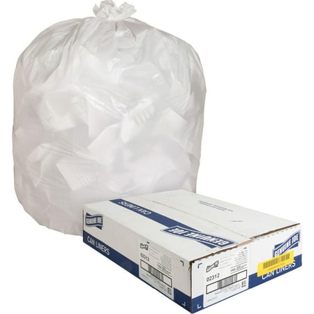 Genuine Joe Heavy-duty Tall Kitchen Trash Bags - Small Size - 13 Gal - 24" Width X 33" Length X 0.85 Mil (22 Micron) Thickness - Low Density - White - 150/carton - Kitchen
