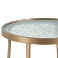 thumbnail image 5 of Elle Decor Mirabelle Outdoor Side Table in French Gold, 5 of 9