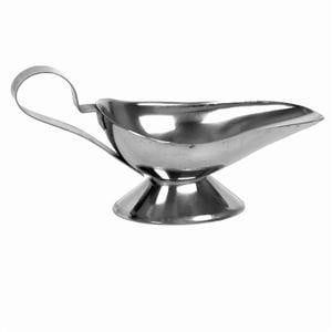 8 oz Ounce Fancy Stainless Steel Metal Restaurant Gravy Boat Sauce Server