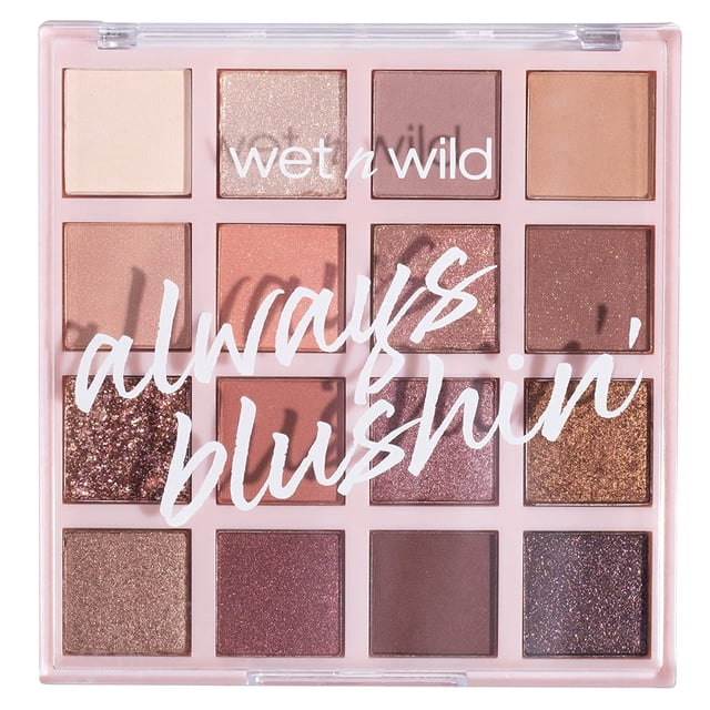 Wet n Wild - Paleta de sombras de ojos Always Blushin' | Acabados brillantes con purpurina mate Always Blushin'