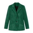 thumbnail image 4 of Warop Faux Suede Blazer for Women Open Front Lapel Long Sleeve Jacket Casual Office Wear Fall Suits with Pockets, 4 of 6