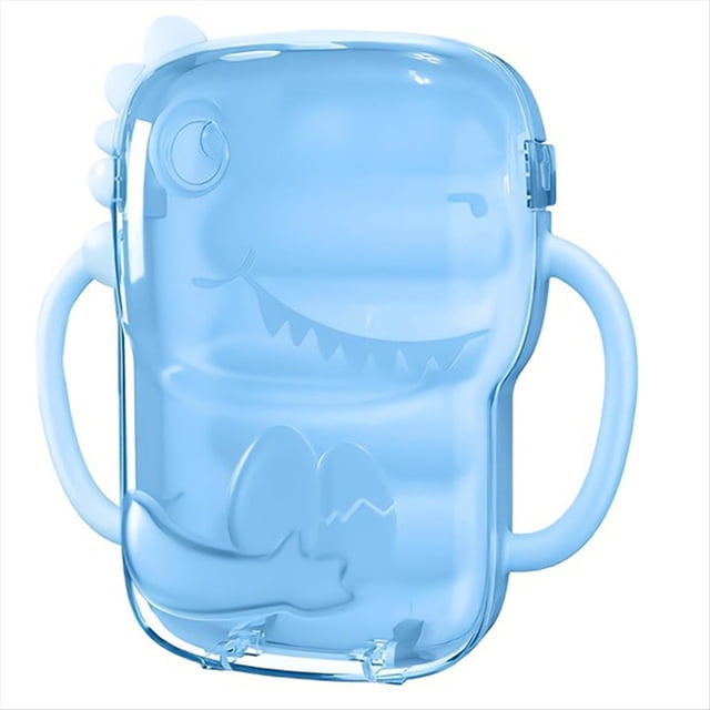 Portabolsas de Comida A Prueba de Derrames para Niños Pequeños, con Asas, Apto para la Mayoría de las Bolsas de Comida, Color Azul.