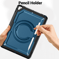thumbnail image 6 of Tablet Case for Apple iPad 7th/8th/9th Generation 10.2-in Shockproof Rugged Cover with Rotating Stand & Pencil Holder, 6 of 9