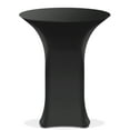 thumbnail image 2 of Lann's Linens - 36" Round Highboy Cocktail Table Cover, Stretch Spandex Fitted Tablecloth - Black, 2 of 5