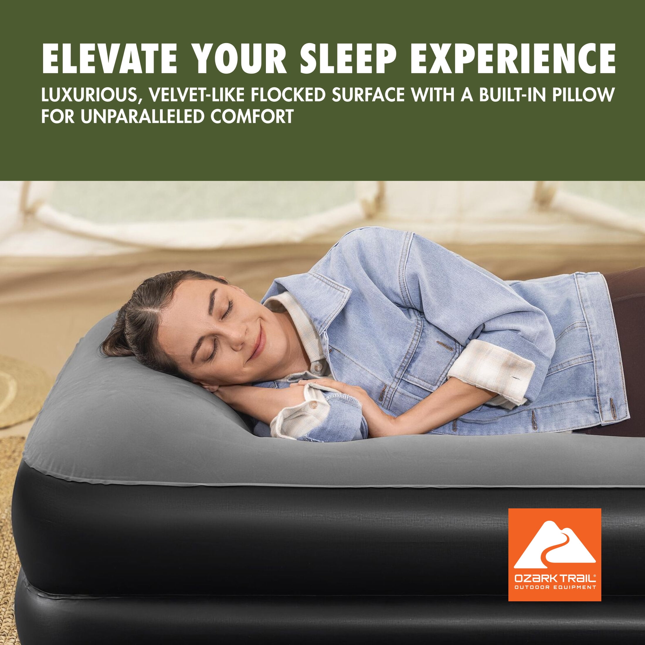 Ozark Trail 13" Twin Air Mattress with Built-In USB Pump