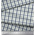thumbnail image 1 of Soimoi Green Rayon Fabric Window Pane Check Fabric Prints By Yard 42 Inch Wide, 1 of 3