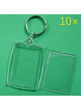 Acrylic Keychain Blanks Making Kit, PASEO 108Pcs Transparent