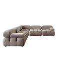 thumbnail image 2 of Diamond Sofa PALOMA1LC2AC1SC1RCTN 111 in. Velvet Corner Sectional, Mink Tan - 5 Piece, 2 of 2