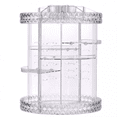 thumbnail image 3 of GINA JOYFURNO 360 Rotating Makeup Organizer, Adjustable Large Capacity Detachable Spinning Cosmetics Organizer, w/4 Holder Storage Rack, Fits Jewelry,Makeup Brushes, Lipsticks and More, Acrylic Clear, 3 of 6