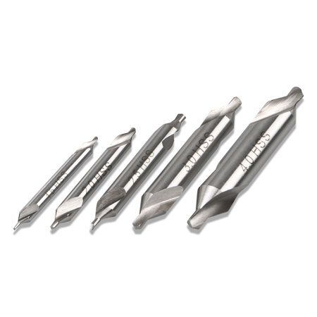 Drill Center Antique Iron - 5 Pcs/Set Center Drills, EEEkit Premium HSS Countersink Drill Bits for Steel, Metal, Iron, Alum, Carbon Steel, Brass, Wood,1.5mm, 2mm, 2.5mm, 3mm, 4mm