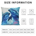 thumbnail image 5 of Nawypu  Dolphins Bed Pillow Covers, Lovely Ocean Dolphin Decorative Throw Pillow Cover Cushion Case for Sofa Bed Living Room Farmhouse Decorations, Blue Dolphins  Pillowcases, 5 of 5
