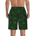 thumbnail image 3 of Naloa Green Bright Web with Spiders Men's Beach Shorts, Surfing shorts, Swim trunks, Quick Dry Swim Trunks for Surfing Beach Fun - Medium, 3 of 9