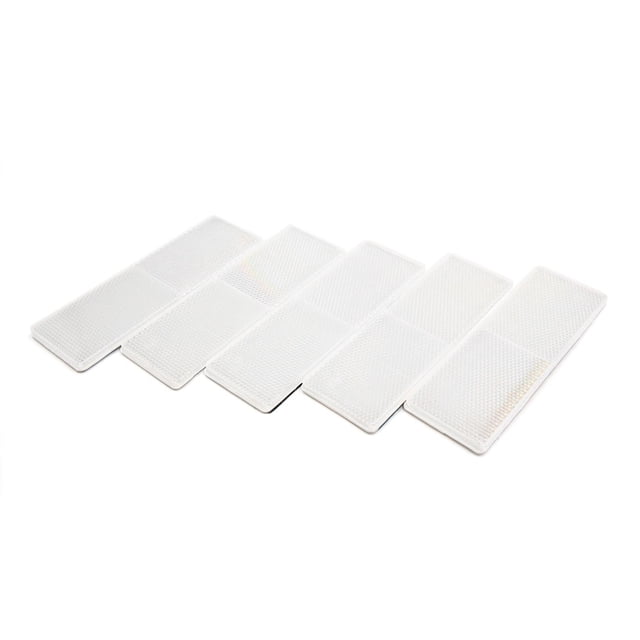 Blanco Reflector Placa Autoadhesiva para Coche Seguridad Vial 14,5cm