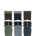 thumbnail image 4 of Hirsch Arne Leather Watch Strap - Green - L - 22mm - Silver Buckle - Natural Rubber, 4 of 9