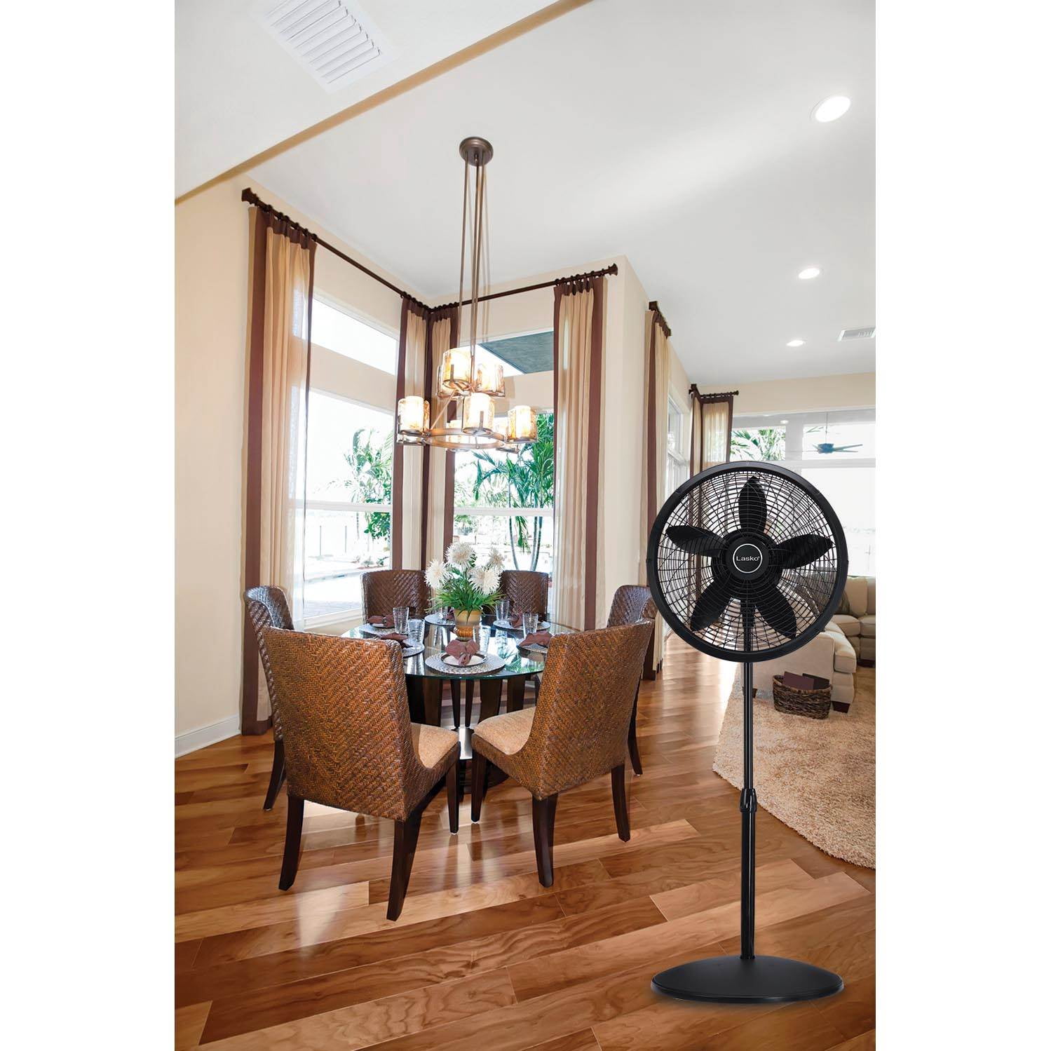 Lasko 18" 3-Speed Elegance and Performance Oscillating Standing Pedestal Fan