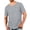 #123-Gray, variant on Ceisia Men's Fitted Training T-Shirt with Round Neck Short Sleeve Nylon Spandex Barely-There Feel Breathable Quick-Dry Yoga Running Top White Gifts for Father 1X