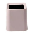 thumbnail image 5 of Square Trash Can, Minimalist Waste Bin for Small Spaces, Home Office Kitchen Bathroom, Sleek Modern Design Plastic Garbage Can Pink, 5 of 6