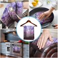thumbnail image 3 of Purple Pink Forest Kitchen Towels Set of 2, Water Absorbent Dish Towel, Vintage Foggy Woods Tree Decorative Hand Towels - Quick Drying Cloth for Cooking Baking, 18x28 Inch, 3 of 8