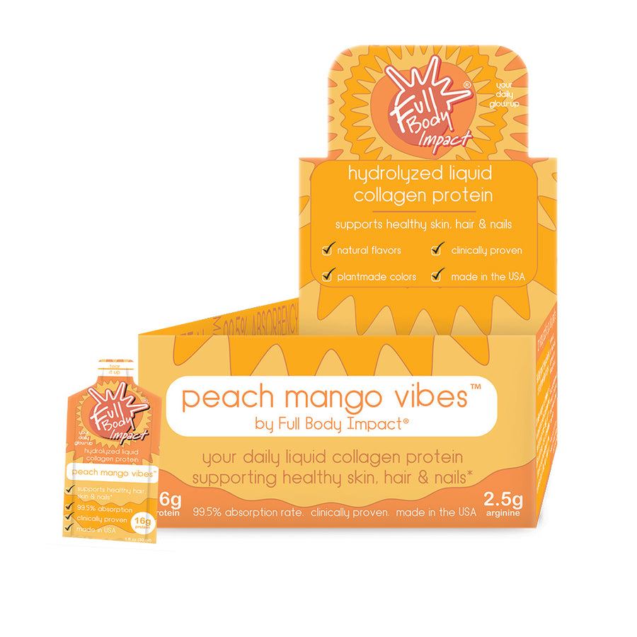 FULL BODY IMPACT Liquid Collagen Protein w/BCAAs 16,000mg (16g) of Hydrolyzed Collagen Types I