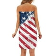 thumbnail image 3 of Yuyamidu American Flag Shower Towel Wrap for Women Soft Body Towel Wrap Size XL Home Bath Spa Bath Towels for Bathroom Shower Wrap Robe with Adjustable Closure, 4th of July, 3 of 7