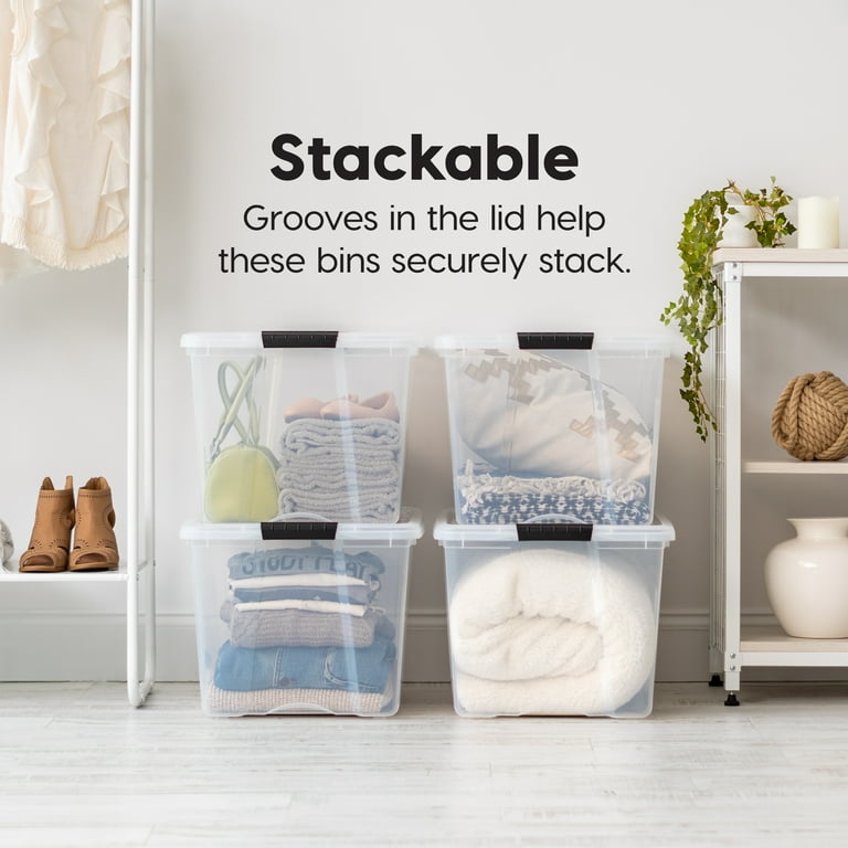 IRIS USA 72 Qt Stackable Storage Bins with Lids, 2-Pack photo 3