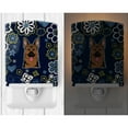 thumbnail image 2 of Carolines Treasures Blue Flowers German Shepherd Ceramic Night Light 6x4x3 multicolor, 2 of 2