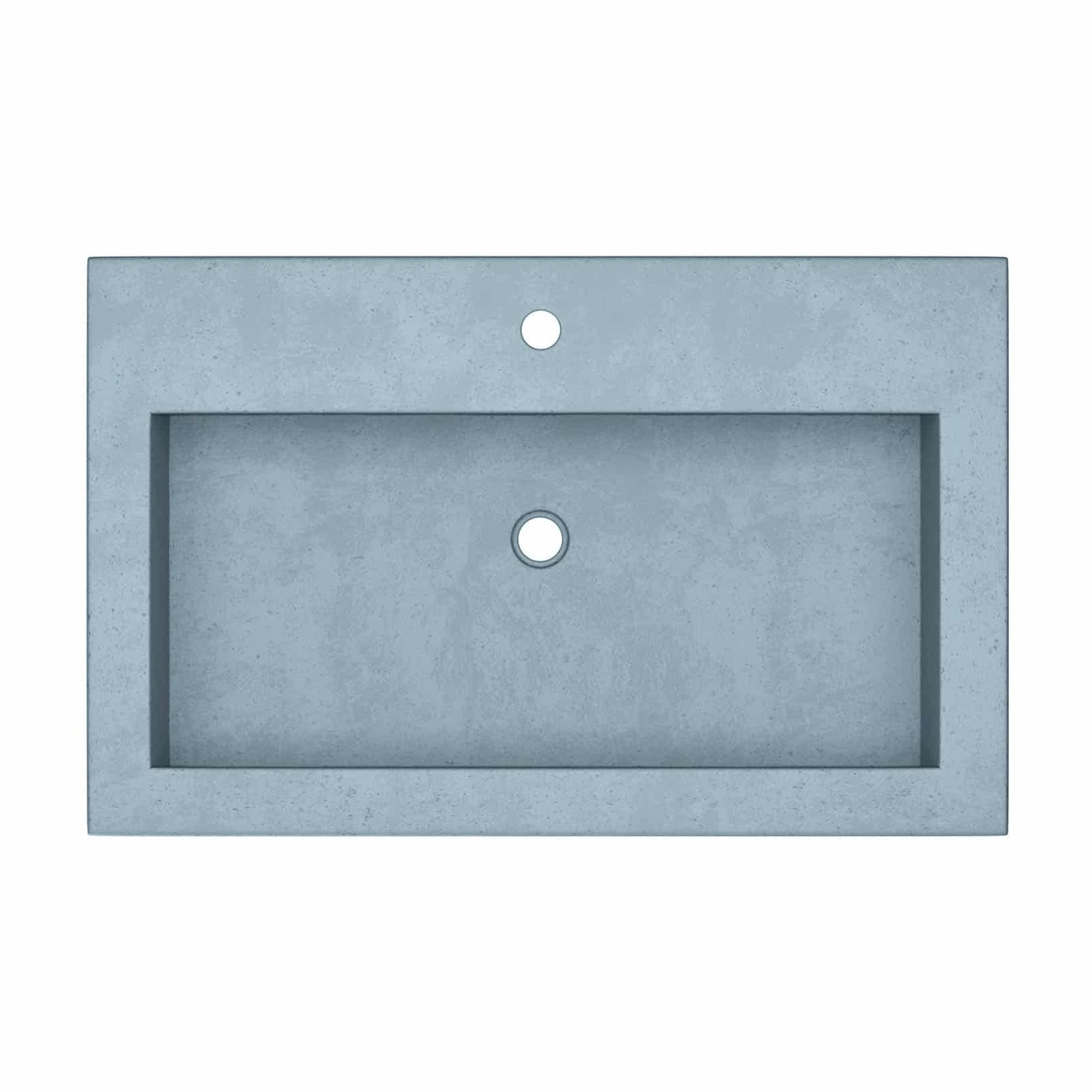 Native Trails NSL3019-E Nativestone 30" Rectangular Concrete Drop In Bathroom Sink - Earth