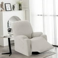 thumbnail image 5 of PrimeBeau High-Stretch Jacquard Recliner Chair Cover Washable Non-Slip Electric Lift Recliner Chair Cover Pet Elder Friendly Furniture Protector with Pockets Pale Oak, 5 of 8