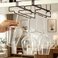 thumbnail image 4 of Clearance Under $4.89 Under Cabinet Wine Glass Rack Stemware Holder No Drill, 4 of 4