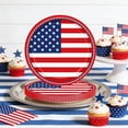 thumbnail image 4 of L 24 Piece Patriotic Paper Plates Set 7In & 9In Disposable Party Tableware For Fourth Of July Bbq Picnic Celebration, 4 of 6
