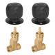 thumbnail image 1 of 2 Juegos Llaves Empotrar Enroscables Regadera Y Manerales Belug, Negro, 1 of 5