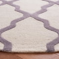 thumbnail image 3 of SAFAVIEH Cambridge Liam Geometric Wool Area Rug, Ivory/Silver, 8' x 8' Round, 3 of 7