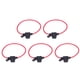thumbnail image 3 of Aramox 5 Piezas de Plástico Y Metal DC 12V 20A Mini Portafusibles en Línea de Cuchilla para Automóvil Negro Y Rojo ANGGREK Otros, 3 of 7