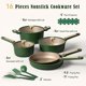 thumbnail image 2 of Set de Cocina CAROTE 16 Piezas Antiadherente Verde para Inducción, 2 of 7