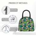thumbnail image 4 of Yiaed Skull and Palm Leaves Print Lunch Bag Adult Insulated Lunch Box, Leakproof Cooler Food Lunch Containers Reusable High Capacity Lunch Tote Bags-One Size, 4 of 6