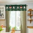 thumbnail image 3 of Yayeee Kitchen Valance Rod Pocket 54" x 18" Living Room Window Curtain, Christmas Santa Hats, 3 of 6