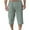 Mint Green-01, variant on VIPOIN Men's Long Linen Shorts Casual Summer Beach Below Knee Length Pocketed 3/4 Drawstring Capri Pant