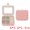 Pink, variant on Unique Bargains Portable Mini Faux Leather Organizer Jewelry Box with Button Pink