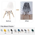 thumbnail image 4 of Dining Chair Cover Mid Century Modern Printed Shell Chair Cover Washable and Removable Armless Chair Cover Stretchable Slipcovers for Home Kitchen Hotel Banquet Dining Room, 4 of 10