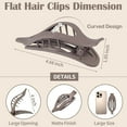 thumbnail image 4 of French Concord Hair Clips - 8Pcs Side Slide Volume Clips for Women Girls, Strong Hold No Slip Grip, Thick or Thin Hair (Matte Finish, L:4.6 IN, W:1.97IN), 4 of 7