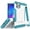 White/Turquoise, variant on Case for iPhone 11 Pro Max, Tri-Shield [Military Grade] Rugged Cover with Metal Kickstand [Includes Wrist Strap Lanyard] for Apple iPhone 11 Pro Max (2019, 6.5" Model)