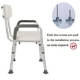 thumbnail image 5 of Ktaxon Medical Tool-Free Assembly Spa Bath Shower Lift Chair, Portable Bath Seat, Adjustable Shower Bench, White Bath Lift Chair with Arms, 5 of 9