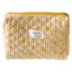 thumbnail image 2 of Bolsa de cosméticos acolchada, de algodón estampada a la moda, suave para el trabajo (sonrisa amarilla) Ehuebsd Para Estrenar, 2 of 8