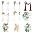 thumbnail image 2 of Fleurs Artificielles Arche Style Élégant Guirlande en Soie Style Simulation Feuilles Vertes Roses pour Réception de Mariage Violet, 2 of 7
