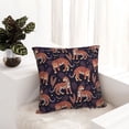 thumbnail image 6 of Pofeuu Leopard Print Print Double-sided plush pillowcase Square Throw Pillow Covers Pillows Cover for Living Room Bedroom Sofa Couch Cushion Cover（No pillow core）-26"x26", 6 of 7