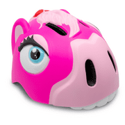 THE ORIGINAL CRAZY SAFETY Animal Bike Helmets | Kids, Boys & Girls | Size 19.29" - 21.65" | LED Light | For Bicycle, Scooter & Tricycle | Pink Horse